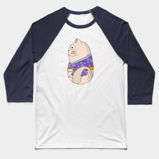 cute Japanese cat side view open eyes Baseball T-Shirt